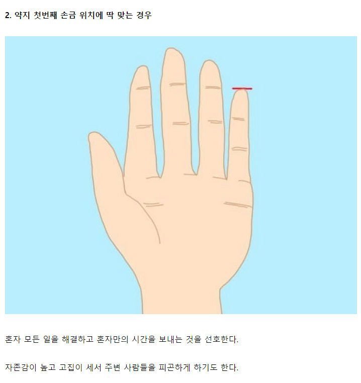 새끼손가락 생김새로보는 성격유형 | 인스티즈