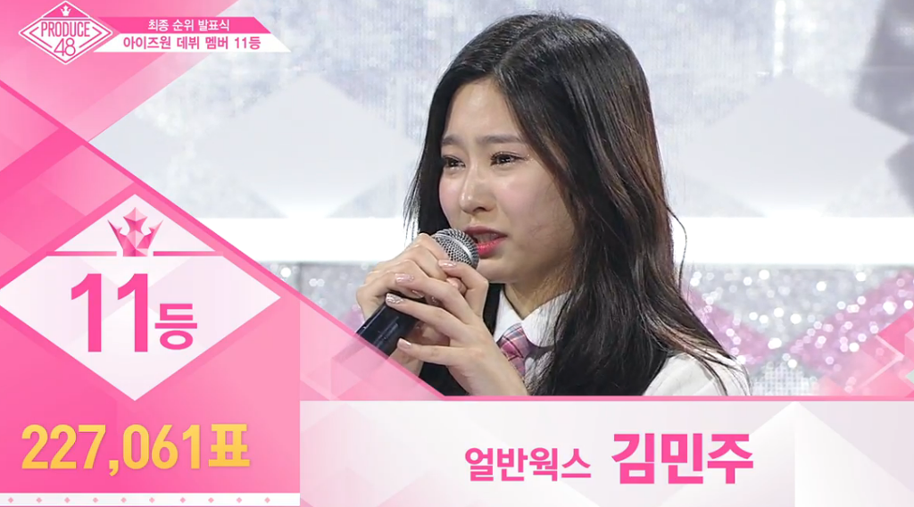 [프로듀스48] 아이즈원 최종 데뷔 멤버 12인 생방송 득표 수.jpg | 인스티즈