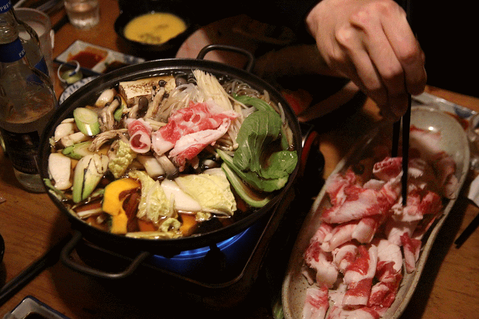 일본 전골 스키야키 소고기전골 움짤 gif | 인스티즈