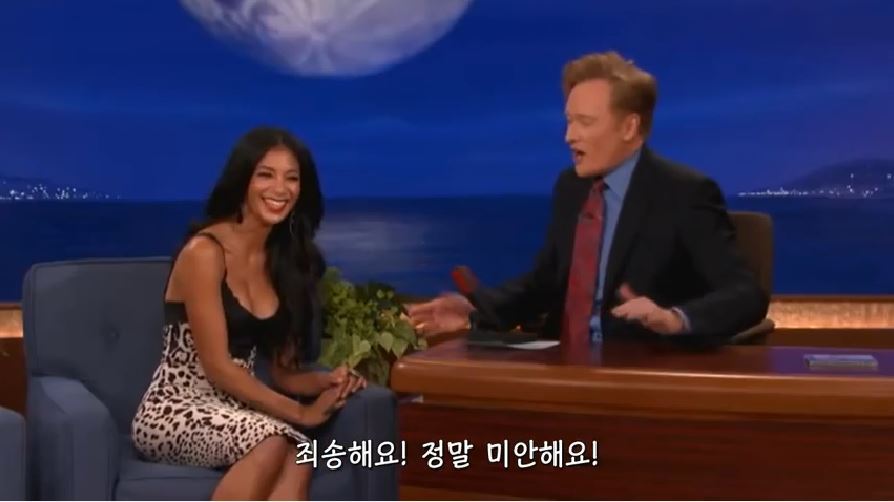 니콜 셰르징거 가슴 훔쳐보다 걸린 코난 오브라이언 | 인스티즈