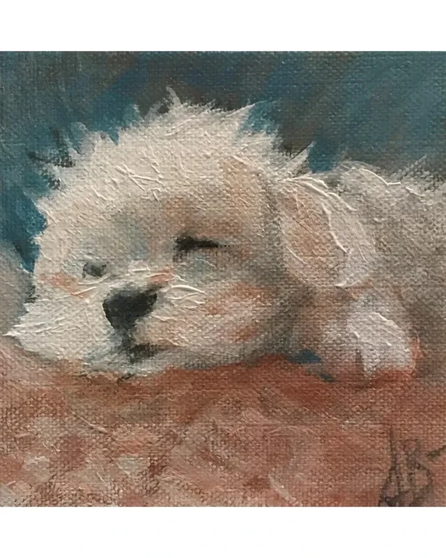 화가가 자신이 키웠던 강아지를 그리워하며 그린 작품 | 인스티즈