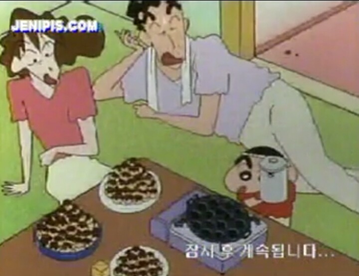 문어빵 만드는 짱구가족.jpgif | 인스티즈