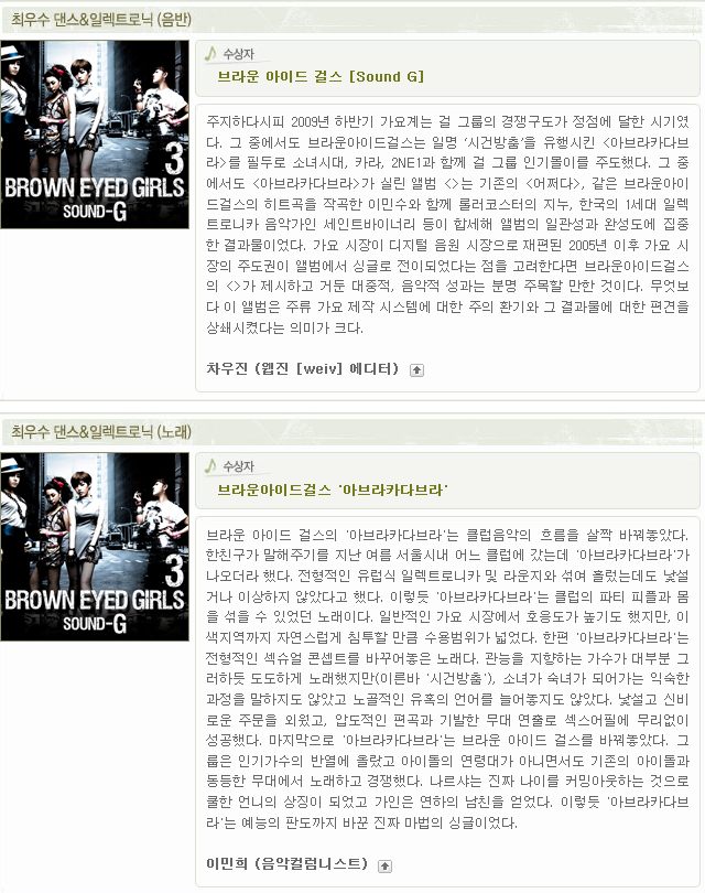 [한대음] 지금까지 한국대중음악상에서 수상한 아이돌들.jpg | 인스티즈