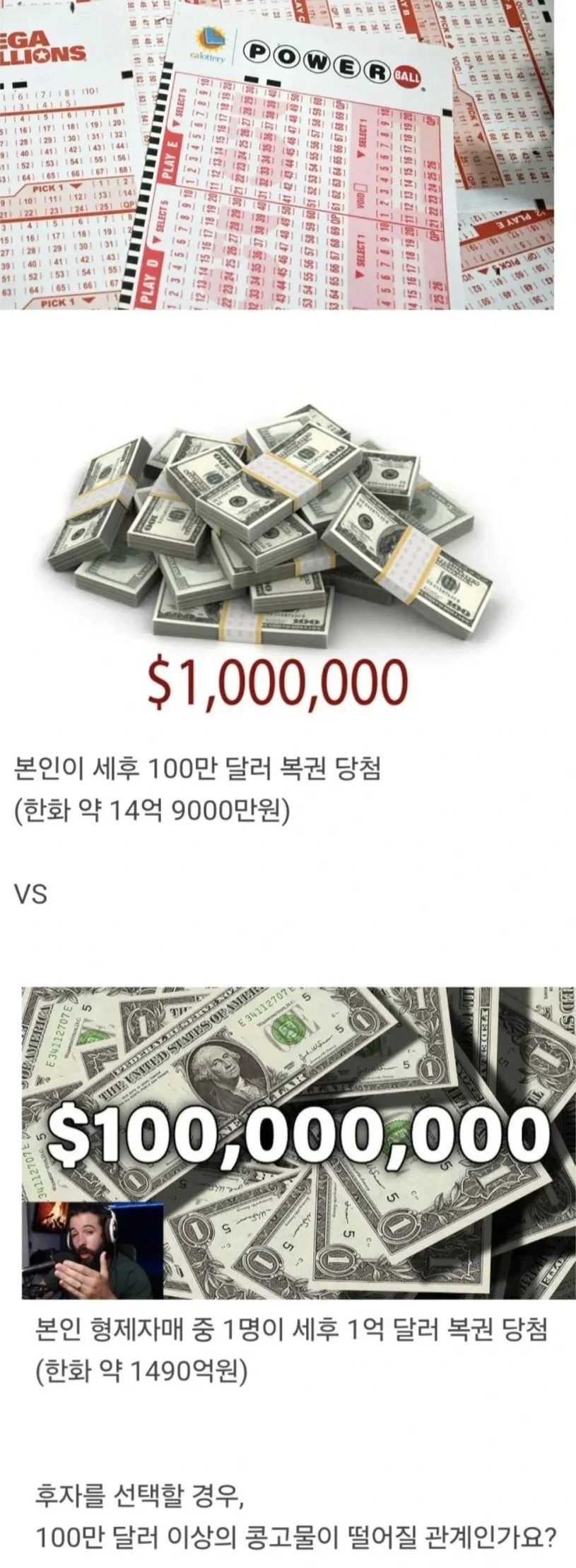 본인이 15억원 받기 vs 본인의 형제자매가 1500억원 받기 | 인스티즈