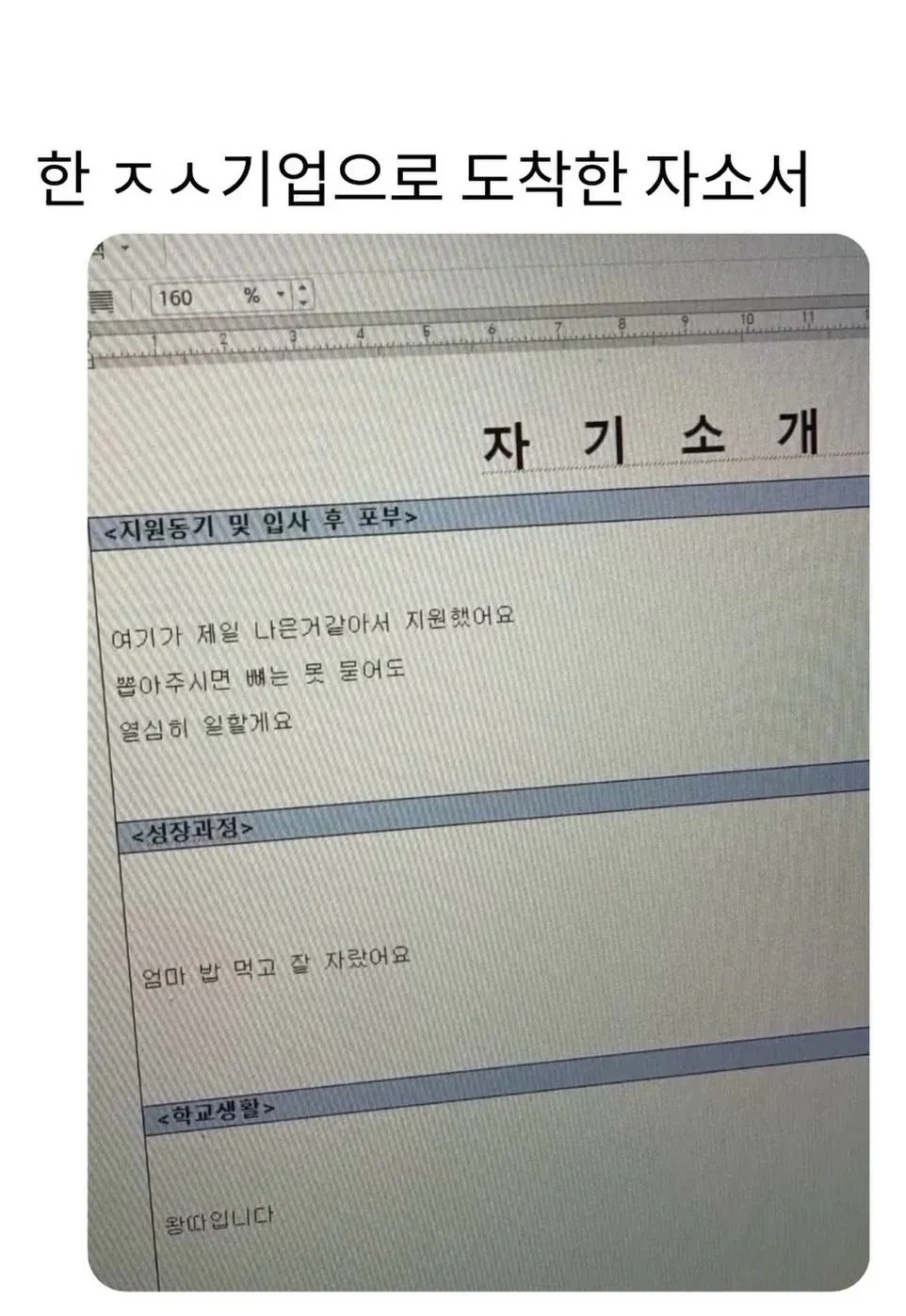 한 중소기업에 도착한 자소서 | 인스티즈