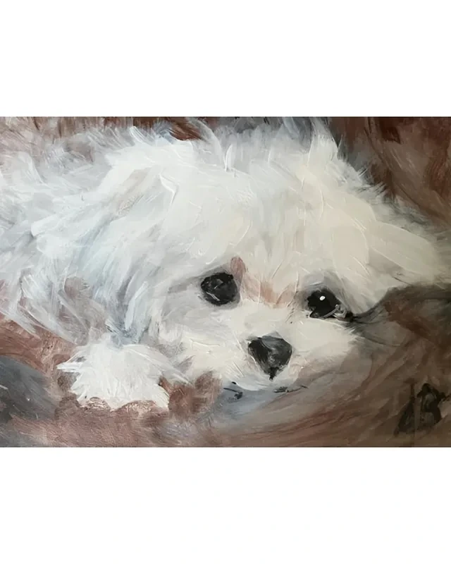 화가가 자신이 키웠던 강아지를 그리워하며 그린 작품 | 인스티즈