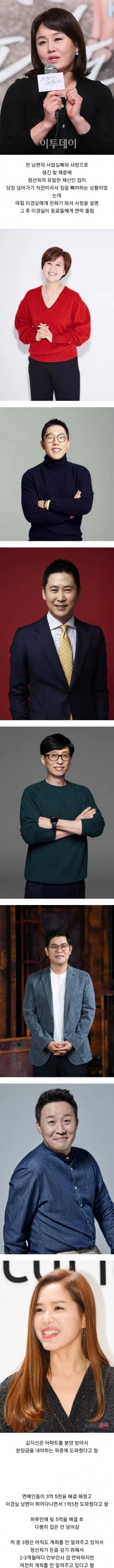 정선희 빚 5억을 하루만에 갚아준 연예인들 | 인스티즈