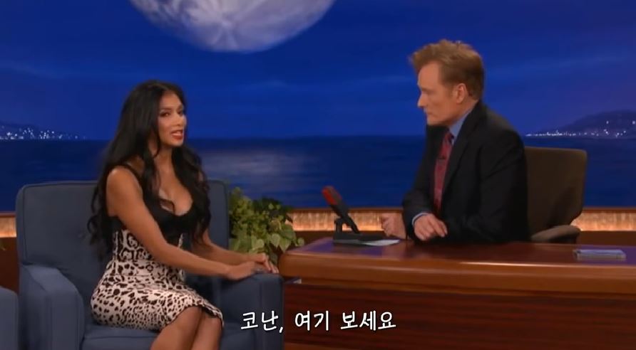 니콜 셰르징거 가슴 훔쳐보다 걸린 코난 오브라이언 | 인스티즈