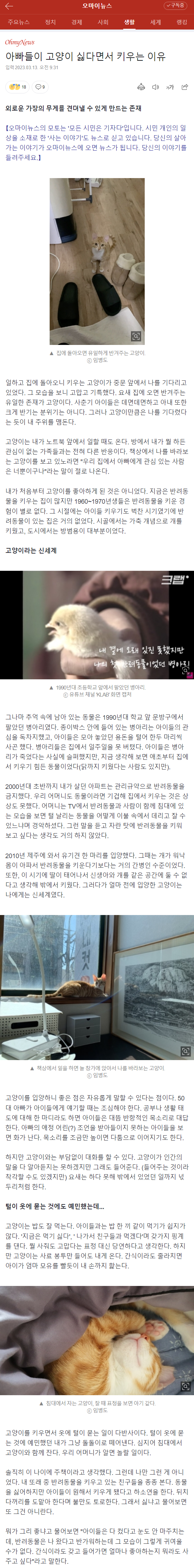 아빠들이 고양이 싫다면서 키우는 이유 | 인스티즈