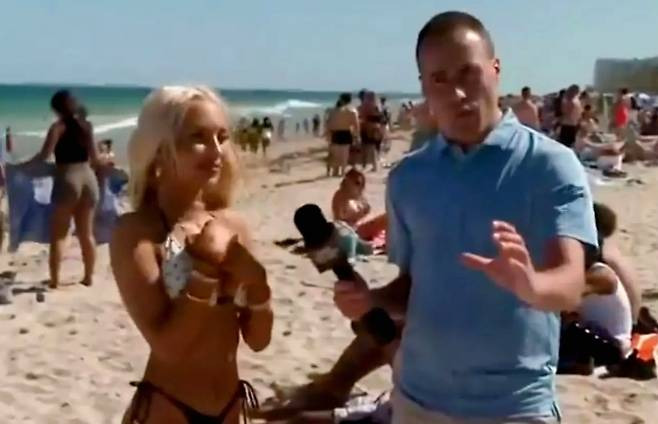 "전쟁? 모르겠고 비키니 입을래”… 美 봄방학 해변 인터뷰 발칵 [핫이슈] | 인스티즈