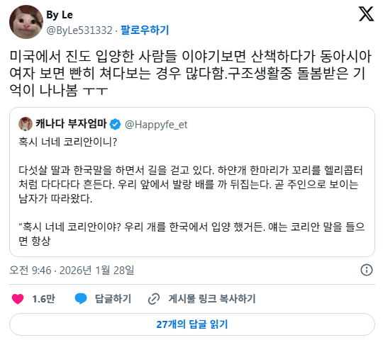 미국에서 진도 입양한 사람들 이야기보면 산책하다가 동아시아여자 보면 빤히 쳐다보는 경우 많다함 | 인스티즈