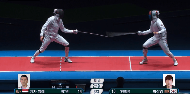 [펜싱] 기적의 대역전극.gif | 인스티즈