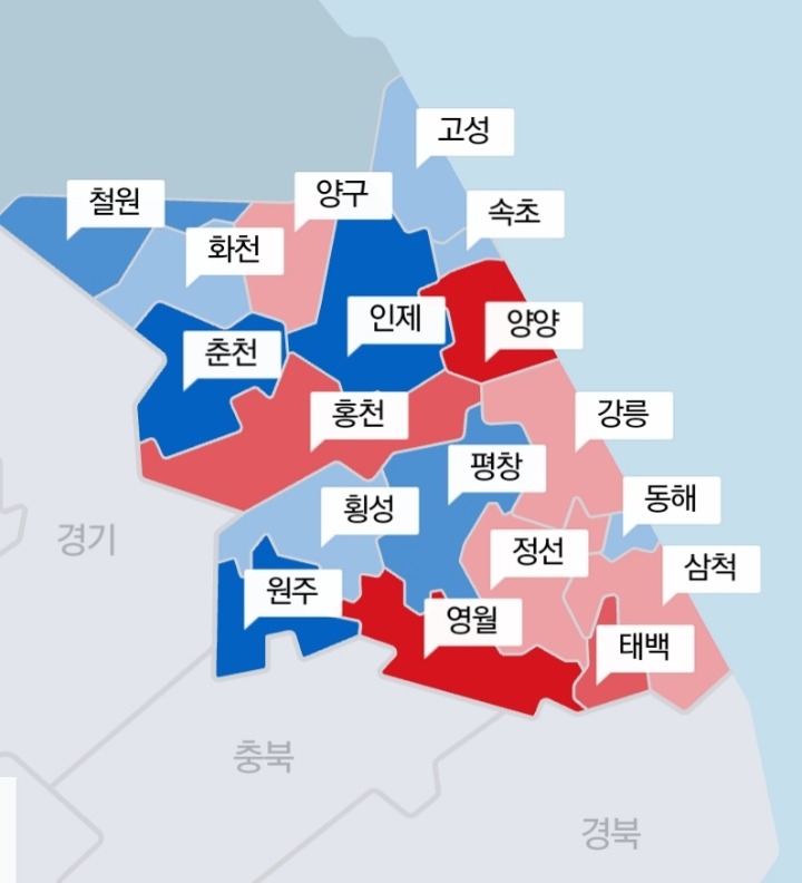 강원도 개표상황 | 인스티즈