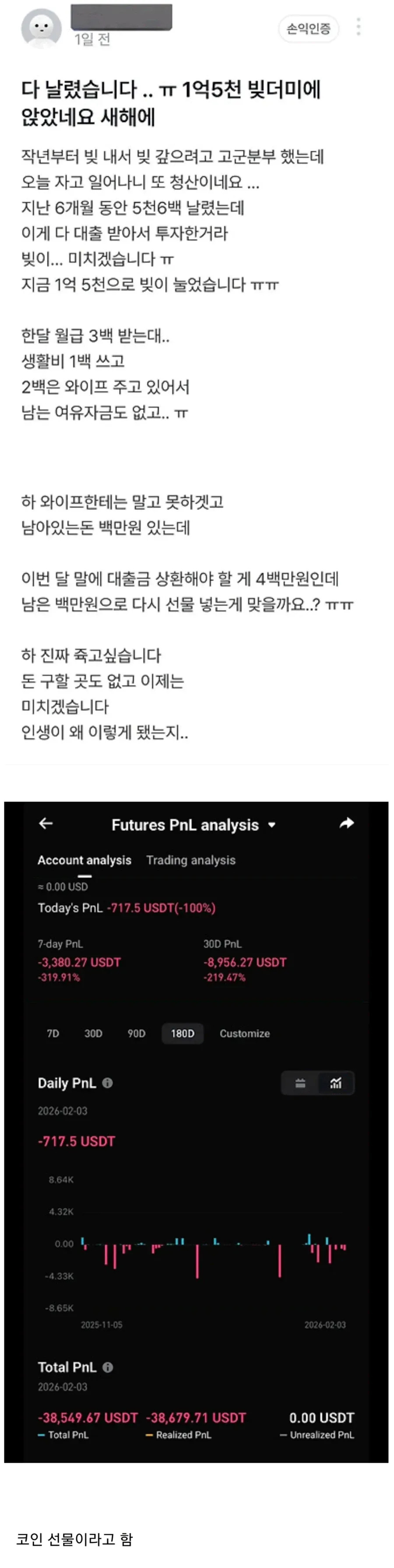 하루 아침에 1억 5천 빚더미 생긴 사람 | 인스티즈