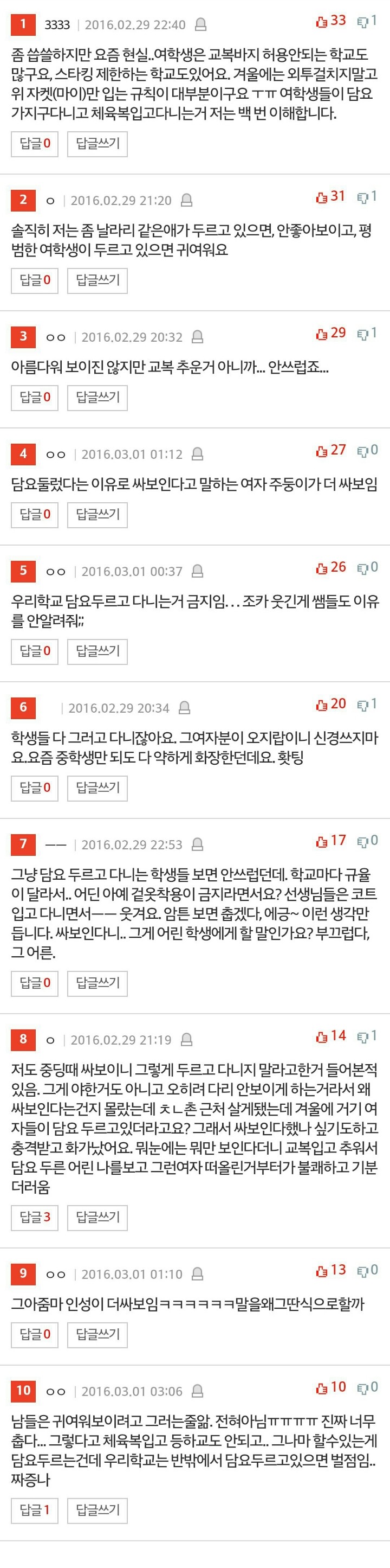 겨울에 학생들 담요두르고 다니는것 +댓글들 | 인스티즈