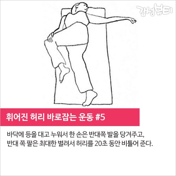 휘어진 허리 바로잡는 운동 | 인스티즈