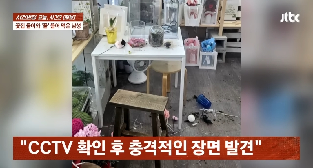 무인 꽃집에 있는 식물들을 죄다 먹어버린 남성 | 인스티즈
