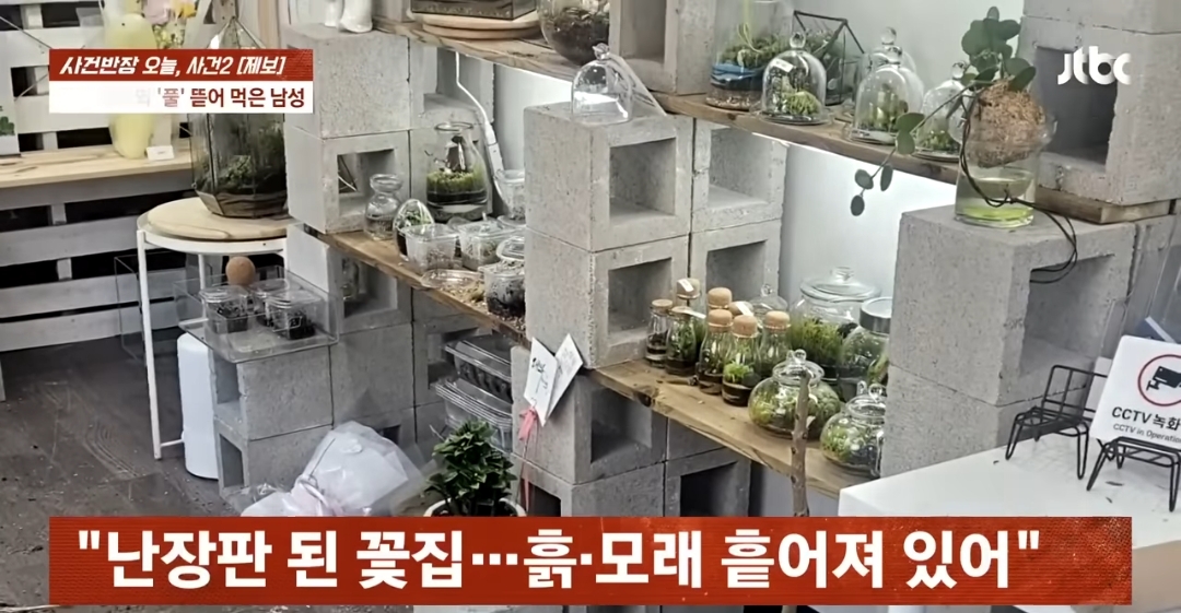 무인 꽃집에 있는 식물들을 죄다 먹어버린 남성 | 인스티즈