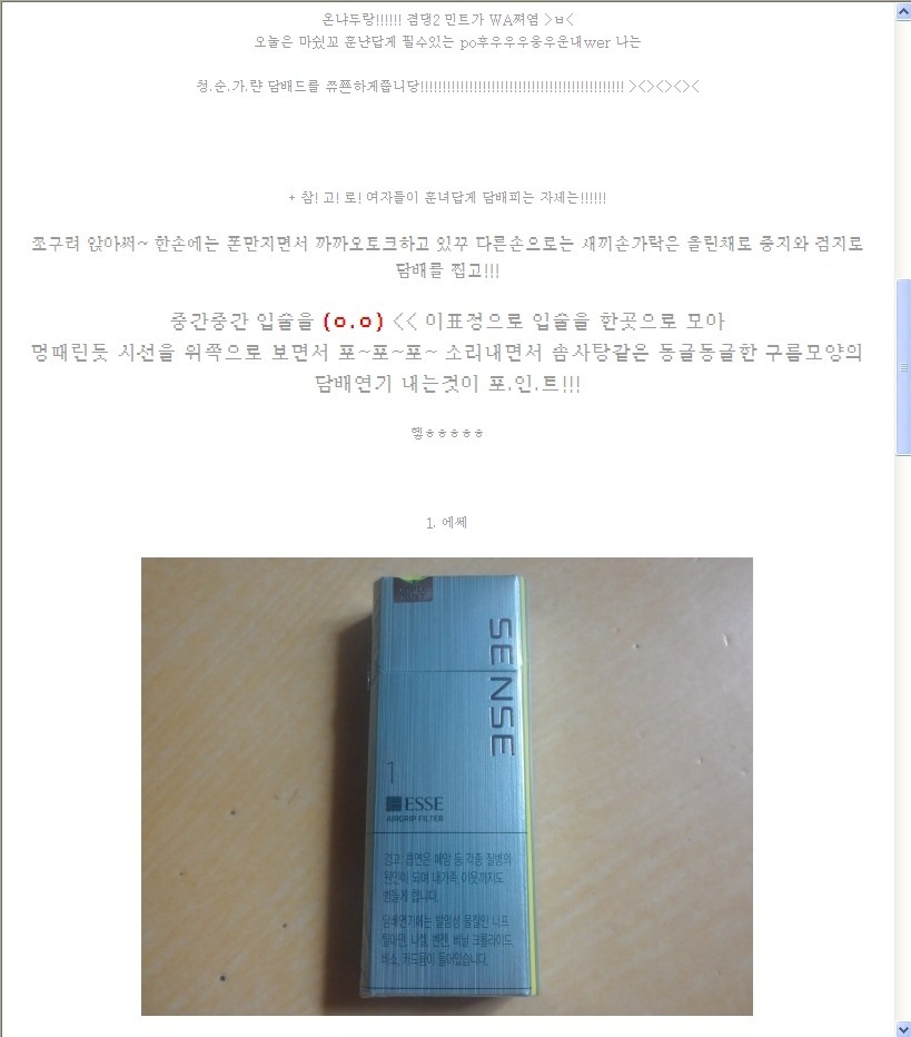 훈녀 담배 생정 / 10대 여자들이 피는 청순가련 담배추천 / 담배 귀엽게 필수있는 자세♥ (무릎주의) | 인스티즈