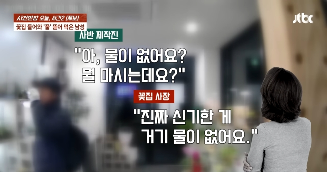 무인 꽃집에 있는 식물들을 죄다 먹어버린 남성 | 인스티즈