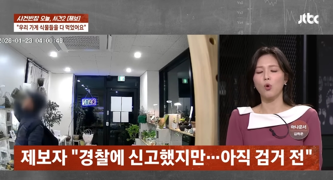 무인 꽃집에 있는 식물들을 죄다 먹어버린 남성 | 인스티즈