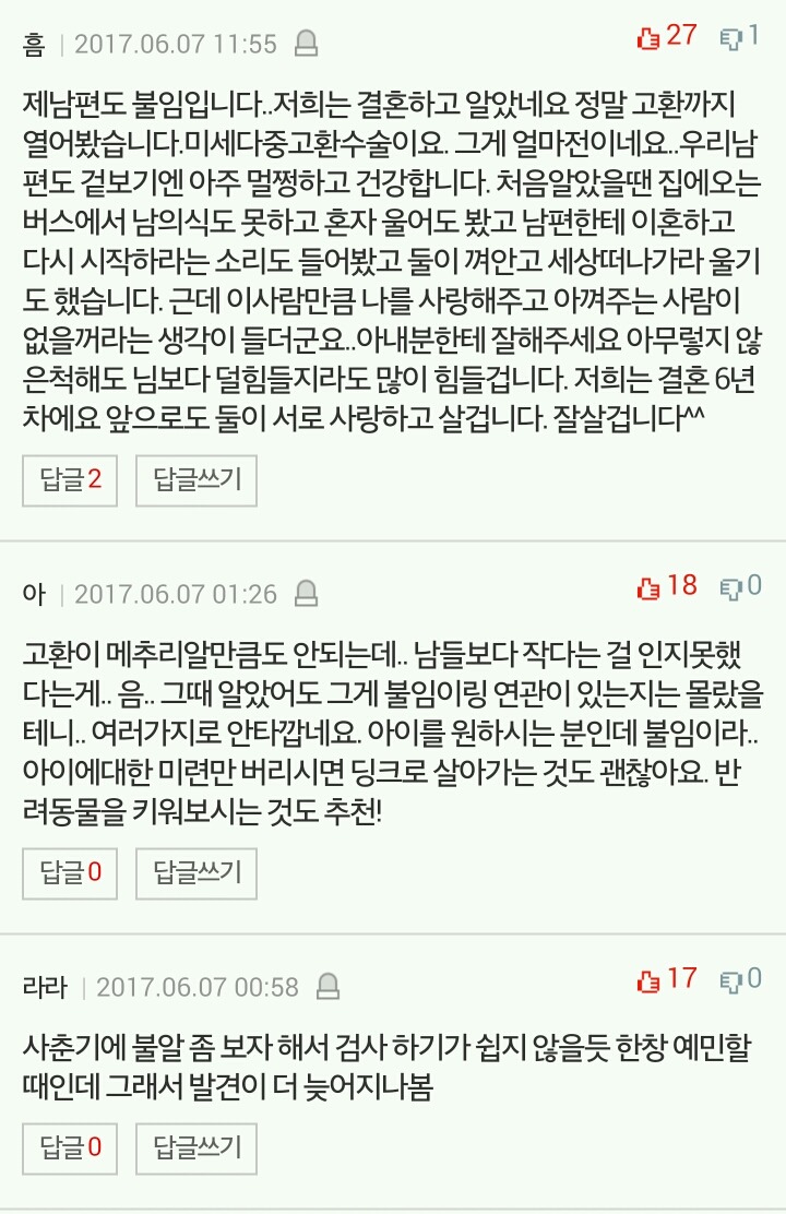 [판] 저는 불임 남성 입니다. 꼭 들어와주세요 | 인스티즈