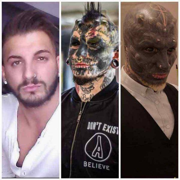 안면문신으로 괴물이 된 남자 | 인스티즈