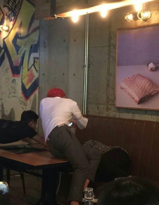 홍대 삼거리 푸줏간 yg 회식.jpg (홍대 자주 오는 지디) | 인스티즈
