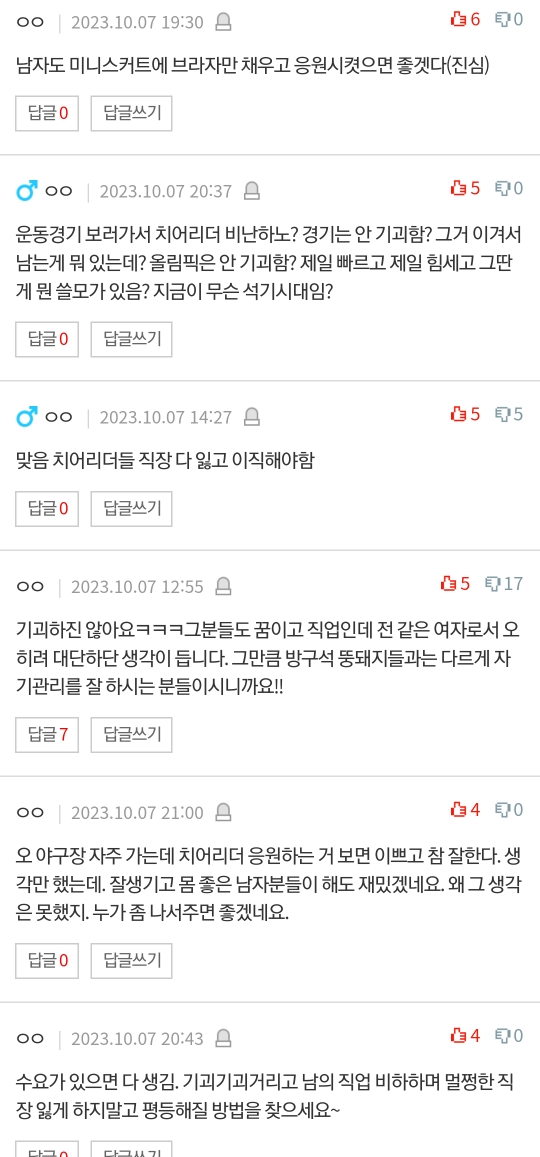 치어리더문화 좀 기괴하지않나요 | 인스티즈