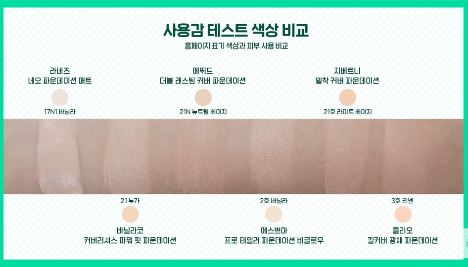 올리브영 파운데이션 TOP 6 비교 | 인스티즈