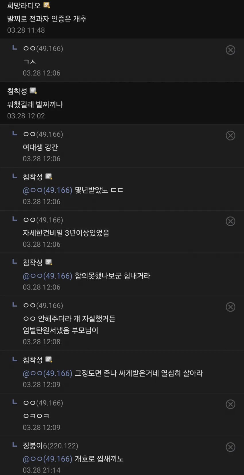 피해자는 ㅈㅅ했는데 가해자는 사회에서 일도 하고 치킨시켜 먹고 있네...twt | 인스티즈