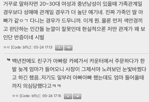 딸들은 다 크고나서 아빠랑 다니면 이상하게 보는듯 | 인스티즈