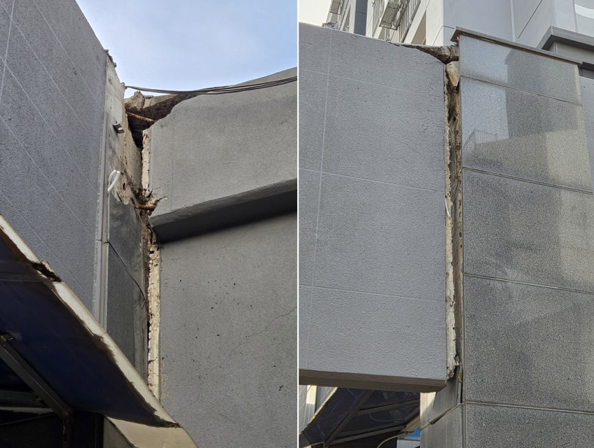 인천 대단지 아파트서 바닥재 내려앉고 장식 구조물 균열 | 인스티즈