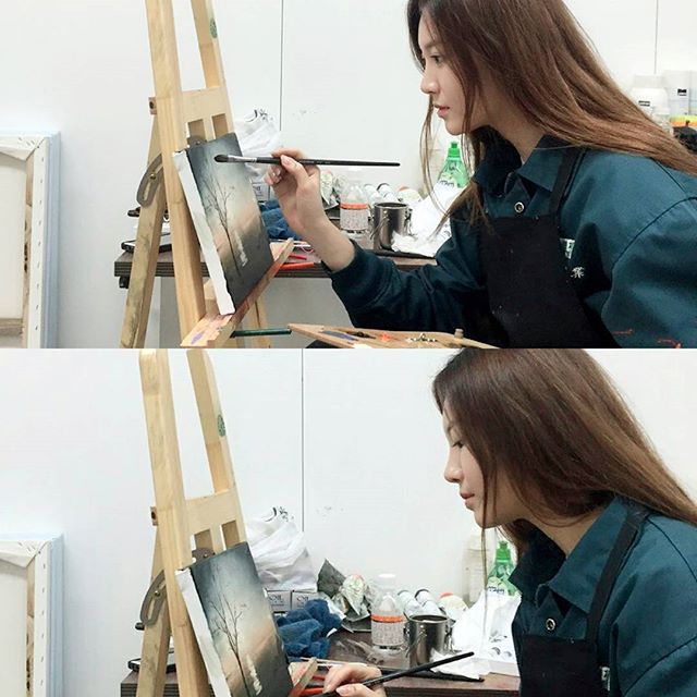 빙구 유라가 붓을 잡았네 ㅎㄷㄷㄷㄷㄷㄷ.JPG | 인스티즈