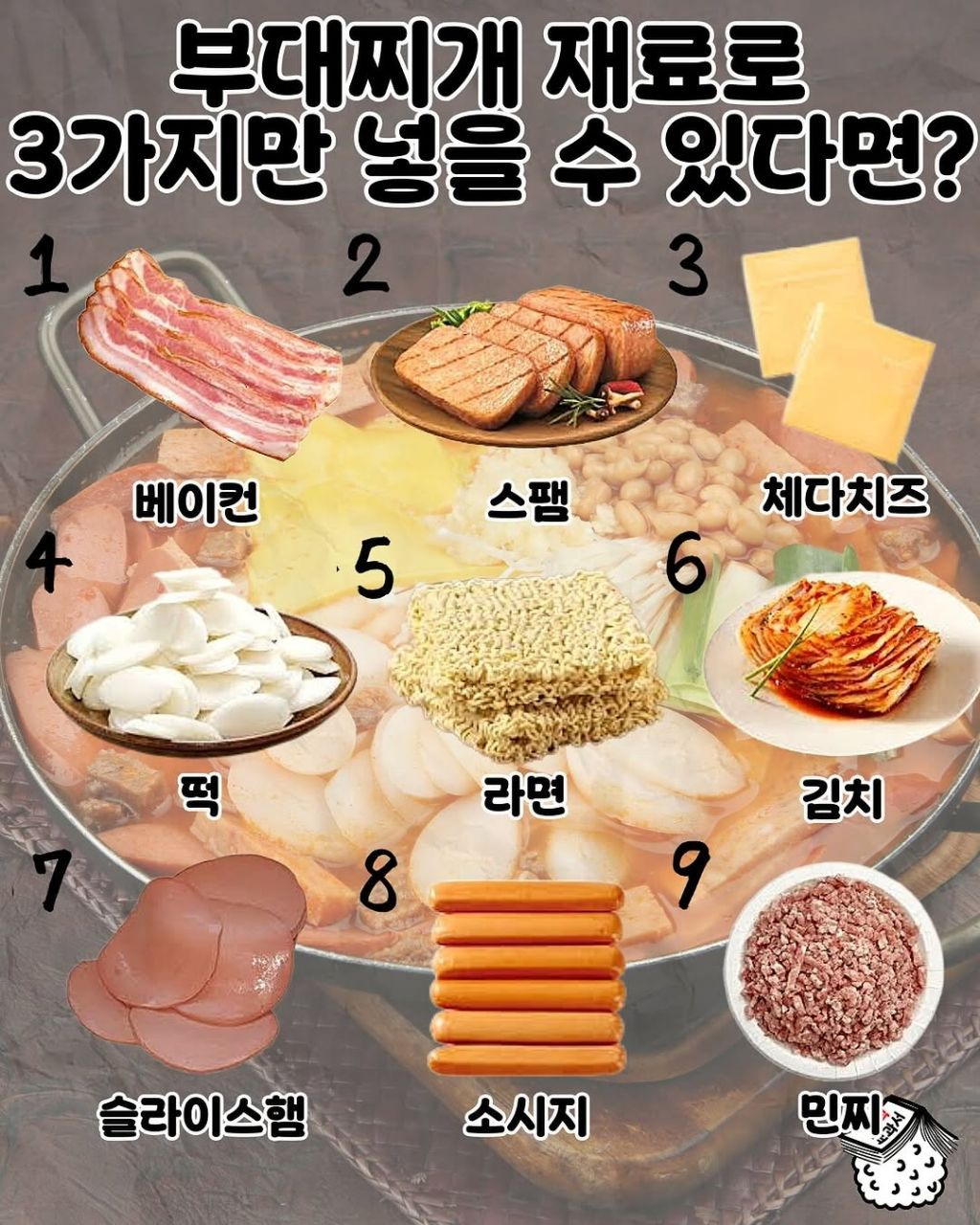 부대찌개 재료로 3가지만 넣을 수 있다면 | 인스티즈