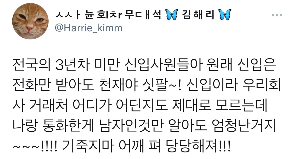 님들의 신입시절 엄청난 실수담을 공유해주셈.twt | 인스티즈