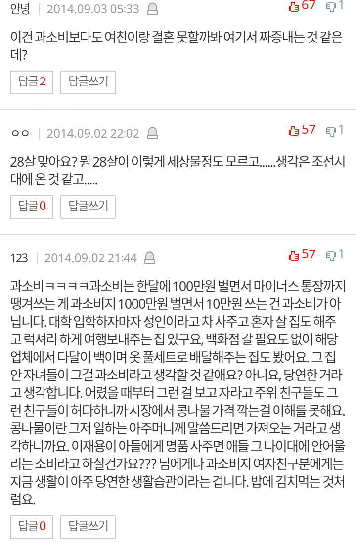 여자친구의 과소비 | 인스티즈