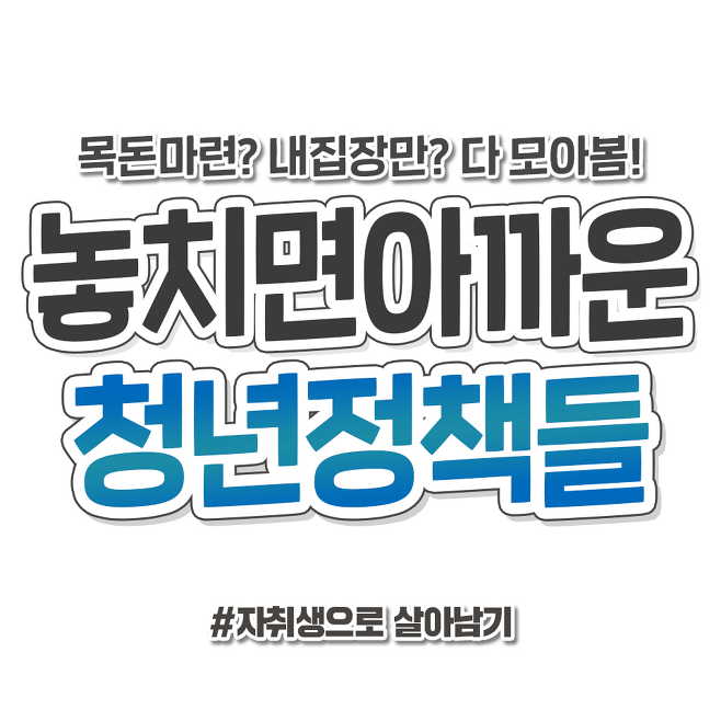 놓치면 아까운 청년정책들 | 인스티즈