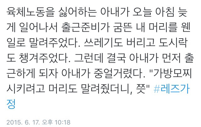 트위터의 레즈가정 이야기.twt | 인스티즈