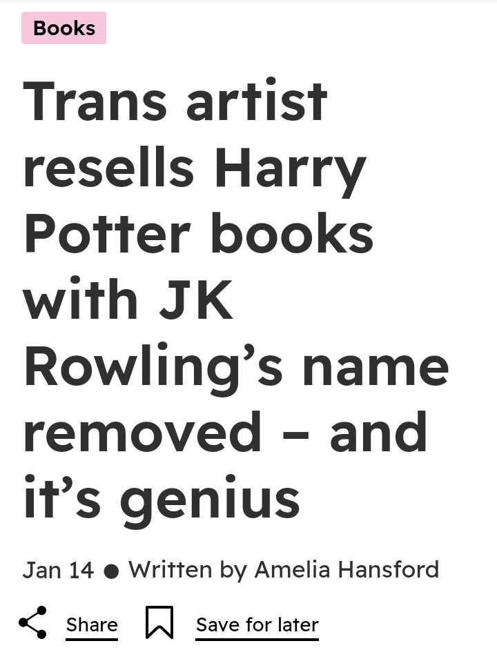 롤링 이름이 들어간 해리포터 표지를 뜯고 리셀한 트렌스 젠더 | 인스티즈