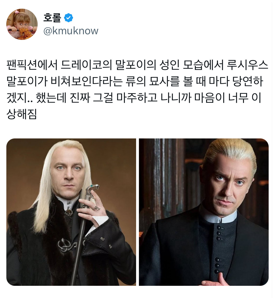 전세계 해리포터 오타쿠들 난리난 톰 펠튼의 말포이 복귀 소식.twt | 인스티즈