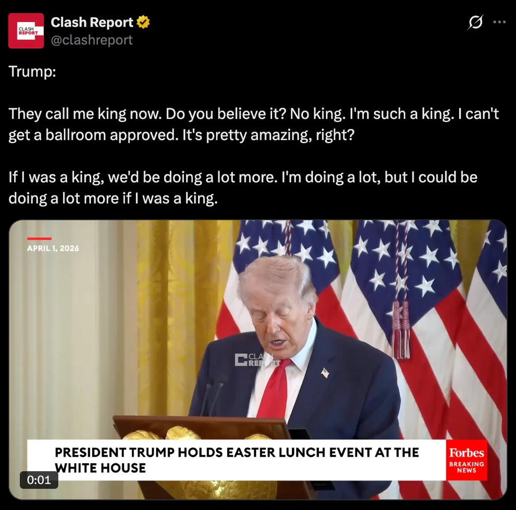 트럼프: "사람들은 이제 나를 왕이라고 부른다" | 인스티즈