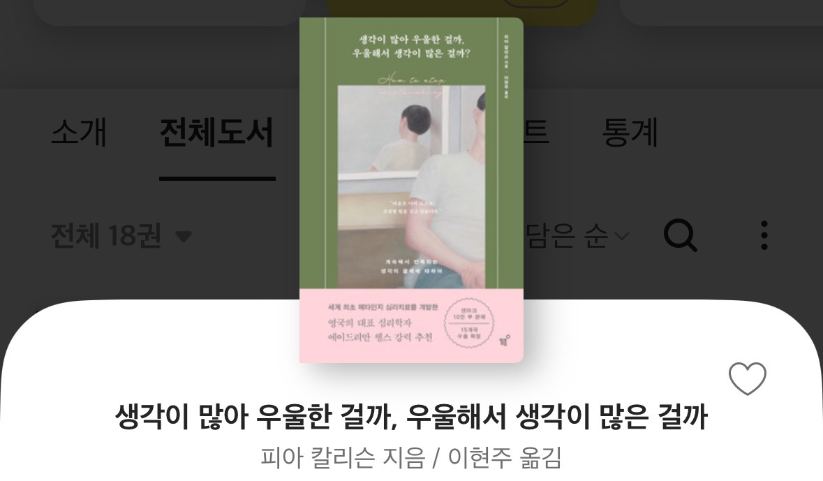 하루종일 걱정하고 생각많은 우울한 토리들 이 책 읽어봐 | 인스티즈