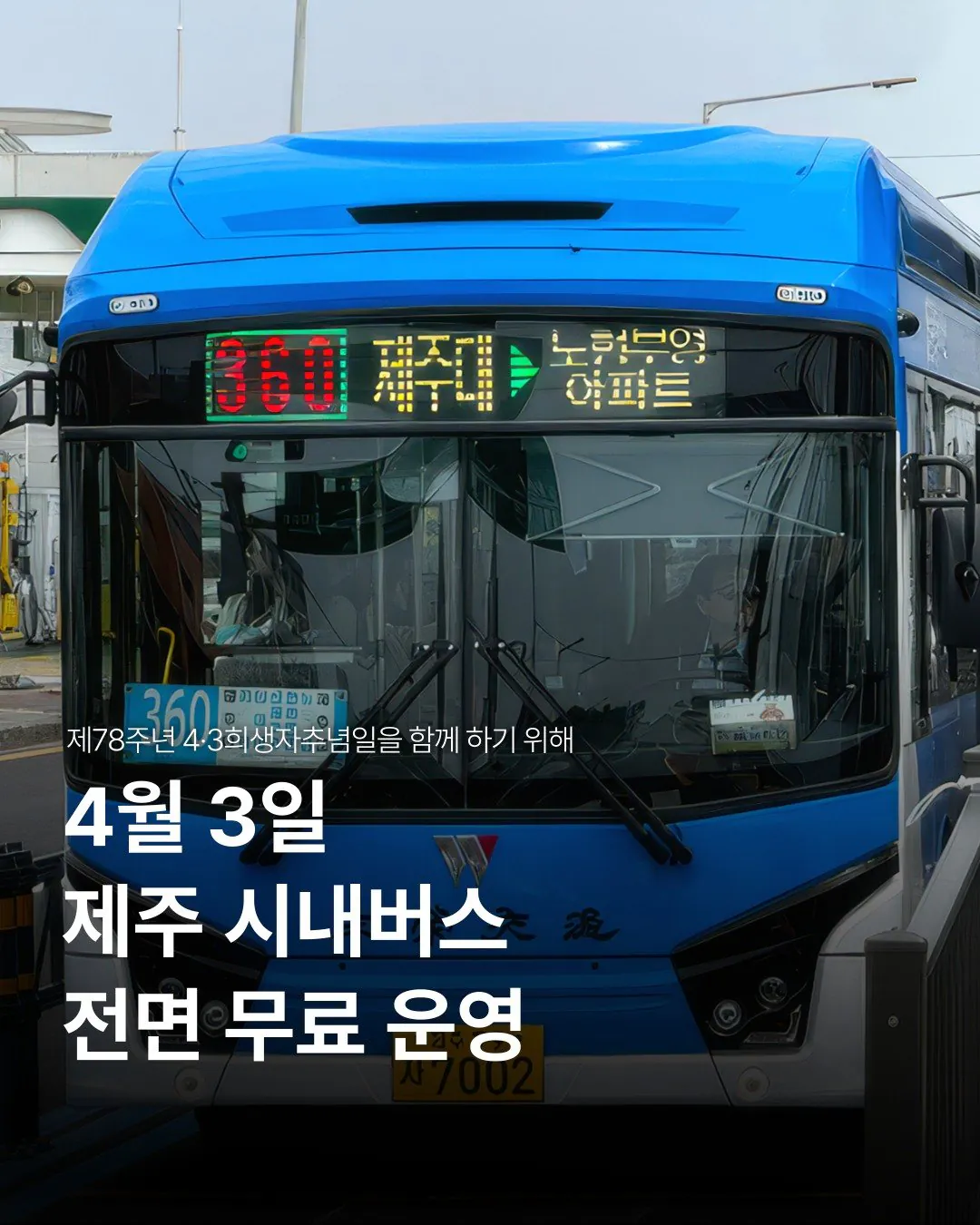 4월 3일 제주 시내버스 전면 무료 운영 | 인스티즈