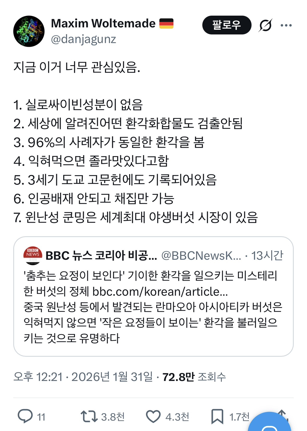 요정이 보이는 버섯 | 인스티즈