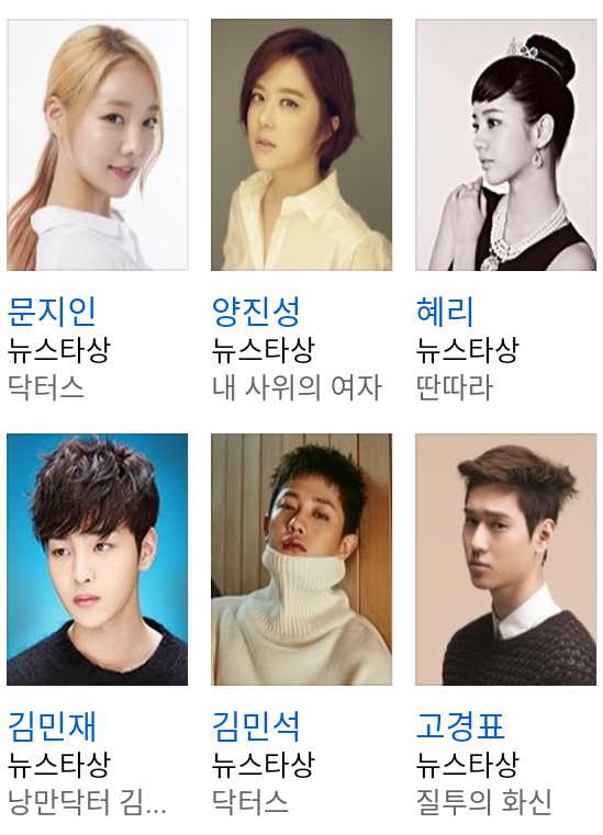  2016 SBS 연기대상 수상자 명단 | 인스티즈