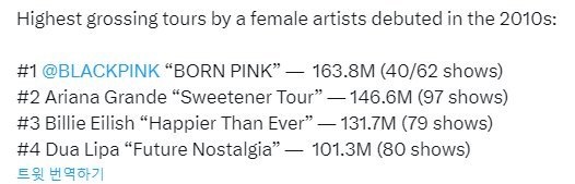 이번 투어로 3500억 벌었다는 블랙핑크.jpg | 인스티즈