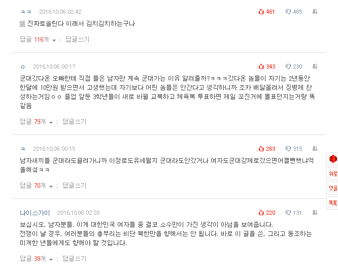 남자들 군대가는거 솔직히까놓고 +추천순 댓글들 추가 | 인스티즈