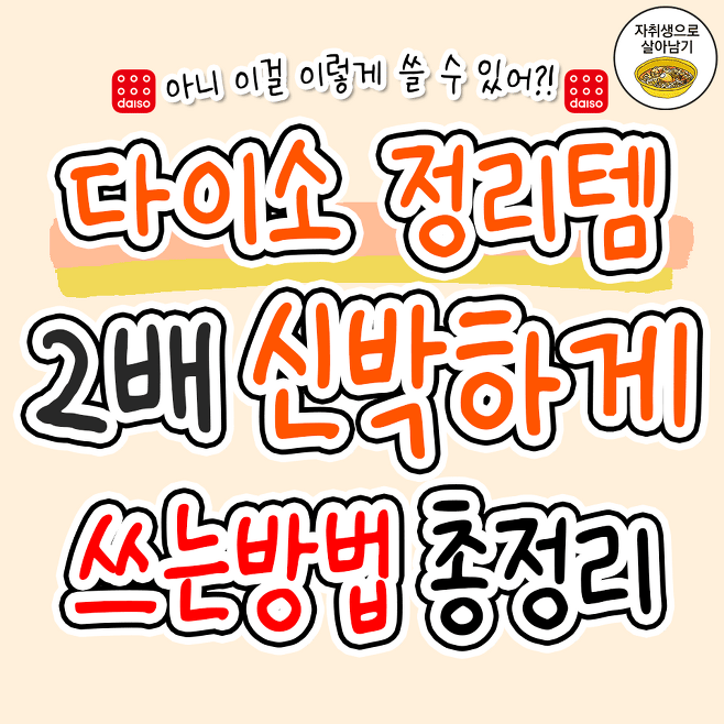 다이소 정리템 2배 신박하게 쓰는법 총정리 | 인스티즈