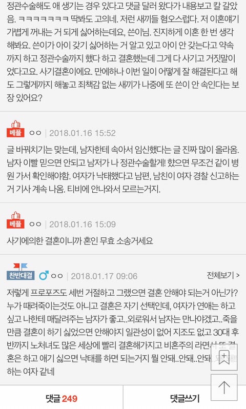 신랑이 정관수술 했는데 임신됐어요 | 인스티즈